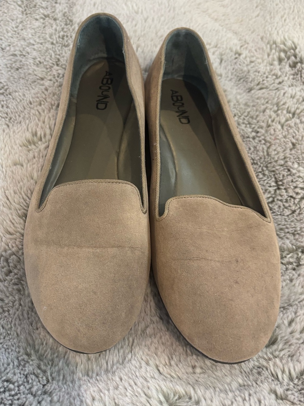 Abound Beige Suede Slip-On Loafers